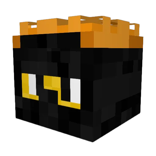 Milotronic Minecraft avatar head, 3D render