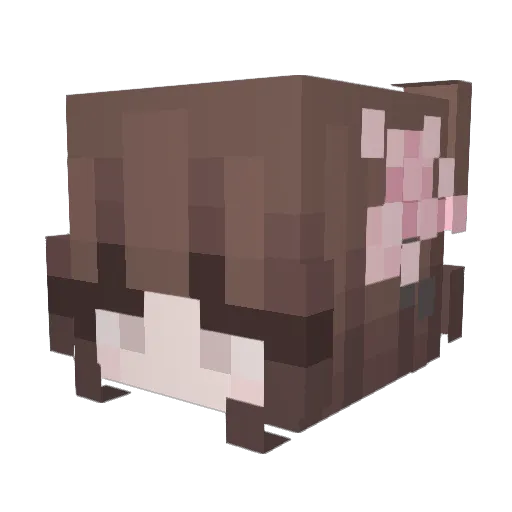 Milou321 Minecraft avatar head, 3D render