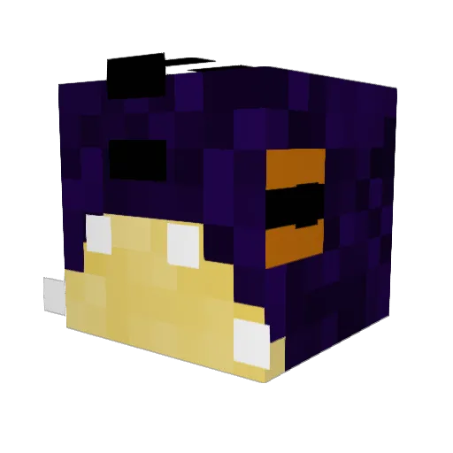 MilouLois Minecraft avatar head, 3D render