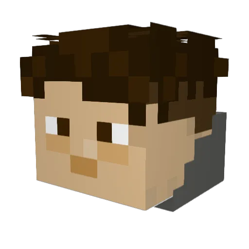 Milowskiii Minecraft avatar head, 3D render