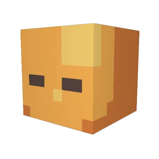 Milpixee Minecraft avatar head, 3D render