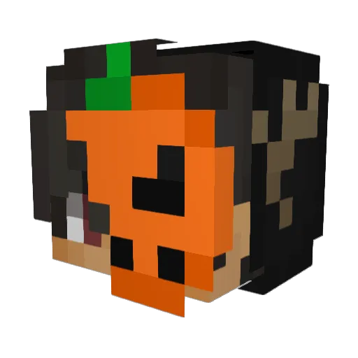 Milqnn_ Minecraft avatar head, 3D render