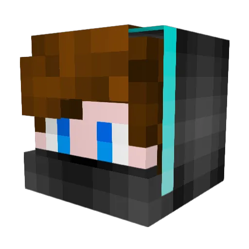 MilrikTV Minecraft avatar head, 3D render
