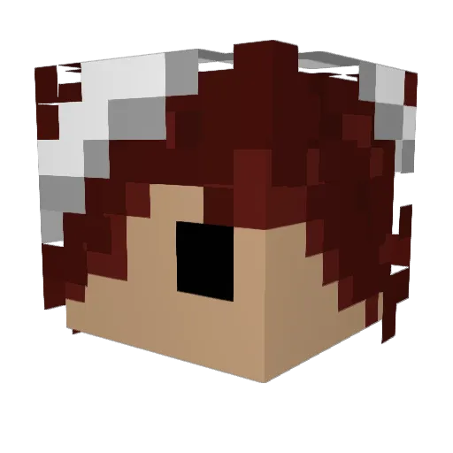 Milriph_ Minecraft avatar head, 3D render