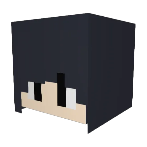 Milsika Minecraft avatar head, 3D render
