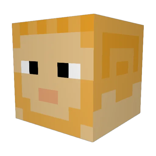 Milthe07 Minecraft avatar head, 3D render