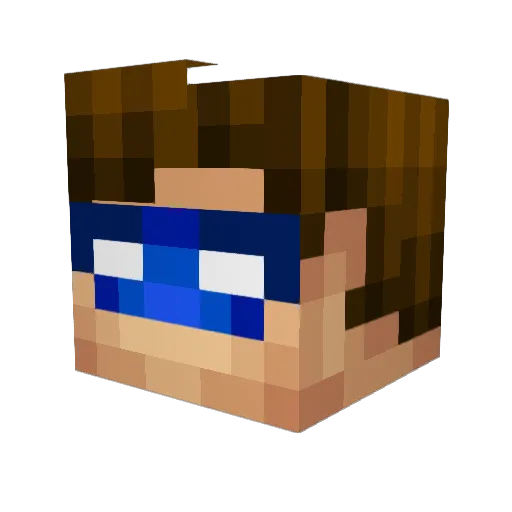 Milton2g Minecraft avatar head, 3D render