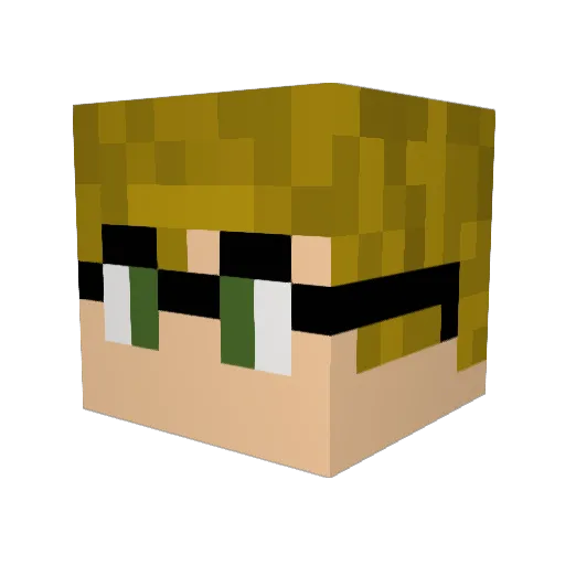 Miltonek213 Minecraft avatar head, 3D render