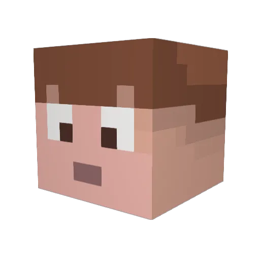 MiltoxMC Minecraft avatar head, 3D render