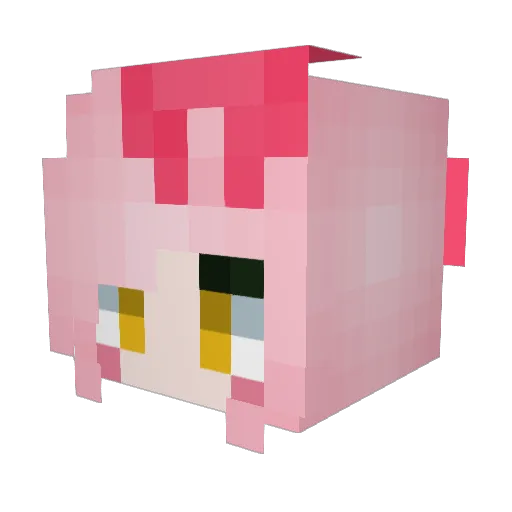 Milts Minecraft avatar head, 3D render