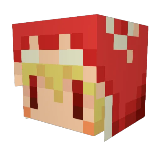 Milty12 Minecraft avatar head, 3D render