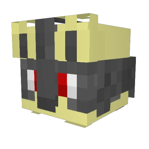 Milucario Minecraft avatar head, 3D render