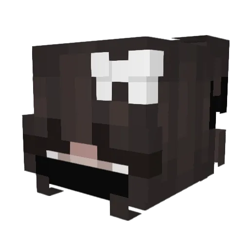MilujiTe Minecraft avatar head, 3D render