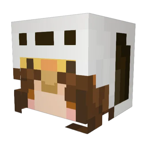 Milulu23 Minecraft avatar head, 3D render