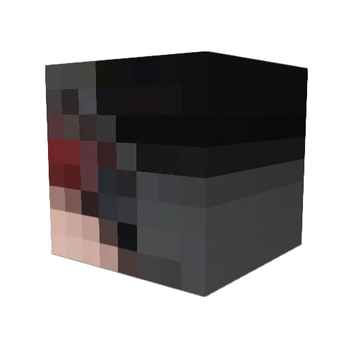 Milussek Minecraft avatar head, 3D render