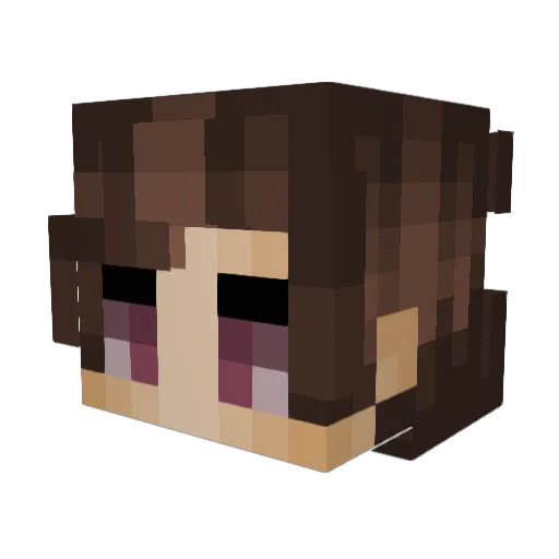 Milutinacc_ Minecraft avatar head, 3D render
