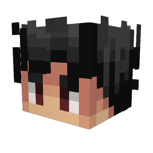 Milvuuuuus Minecraft avatar head, 3D render