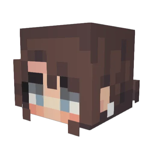 Mily07 Minecraft avatar head, 3D render