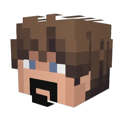 Mily69 Minecraft avatar head, 3D render