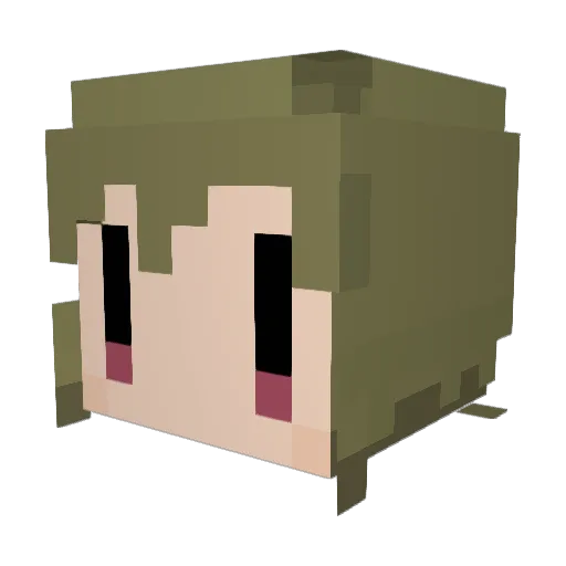 Mima0203 Minecraft avatar head, 3D render