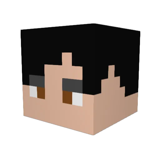 Mimajun32 Minecraft avatar head, 3D render
