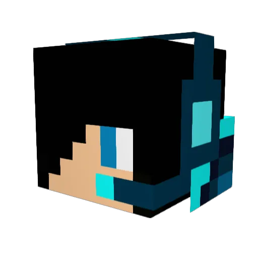 Mime_LP Minecraft avatar head, 3D render