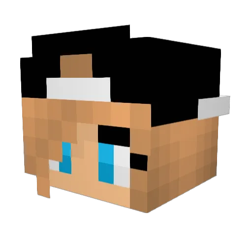Mimea Minecraft avatar head, 3D render