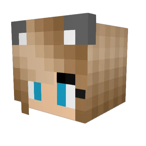 Mimel_ Minecraft avatar head, 3D render