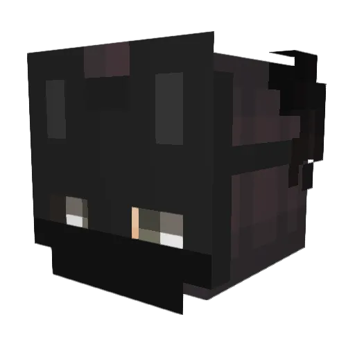 Mimensile Minecraft avatar head, 3D render
