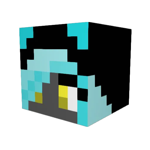 Mimi0_4 Minecraft avatar head, 3D render