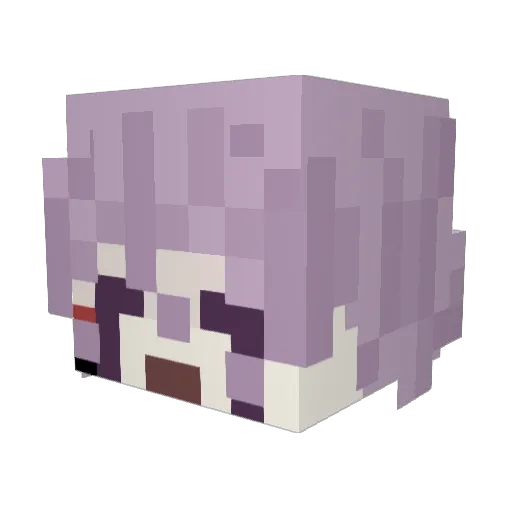 Mimi0no Minecraft avatar head, 3D render