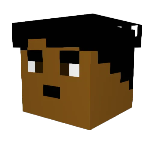 Mimi131 Minecraft avatar head, 3D render