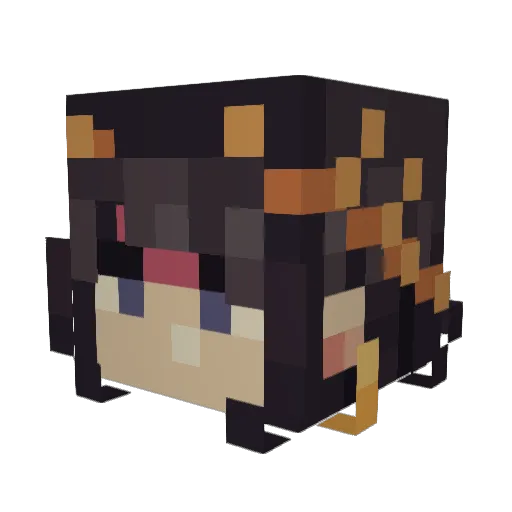 Mimi1621 Minecraft avatar head, 3D render