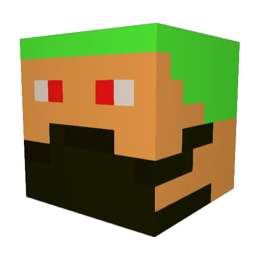 MimiAlex1 Minecraft avatar head, 3D render