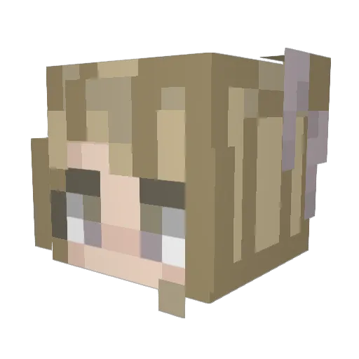MimiCruzz Minecraft avatar head, 3D render