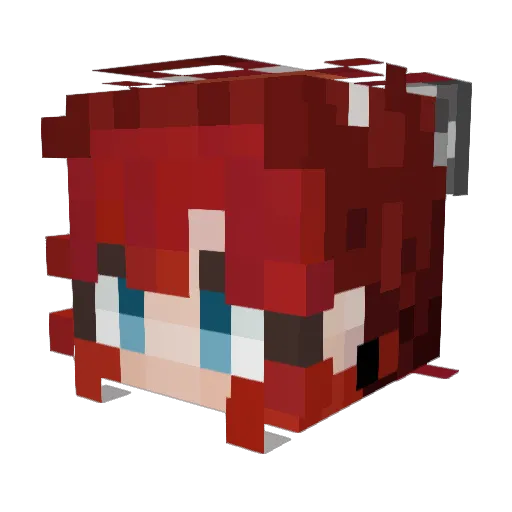 MimiLuna22 Minecraft avatar head, 3D render