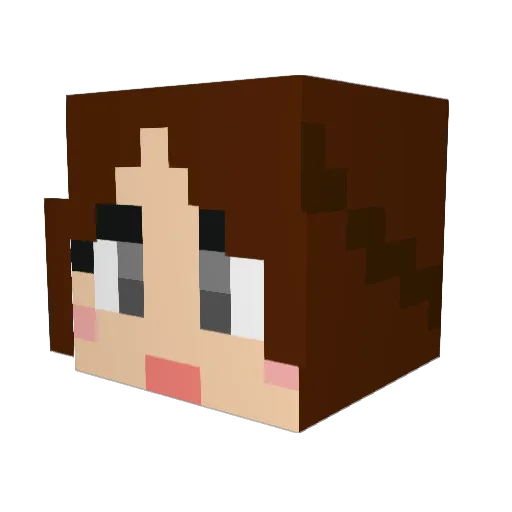 MimiNaomi Minecraft avatar head, 3D render