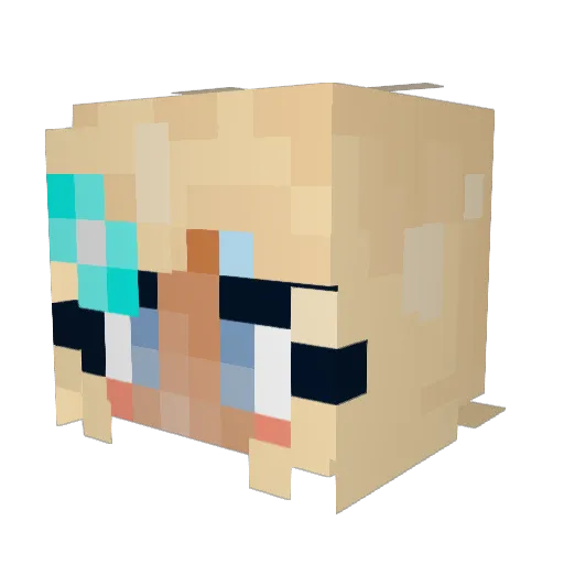 MimiRiley Minecraft avatar head, 3D render