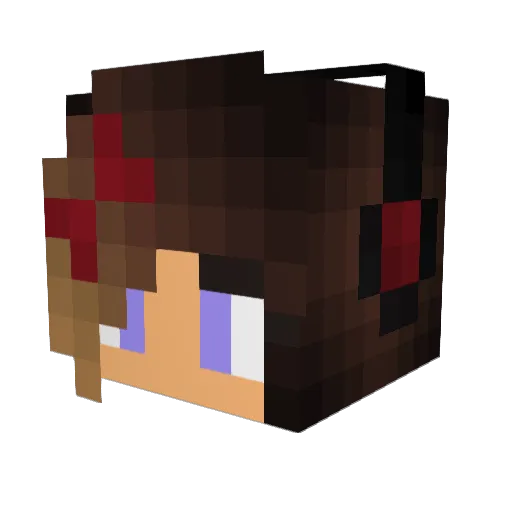 MimiRocks7205 Minecraft avatar head, 3D render