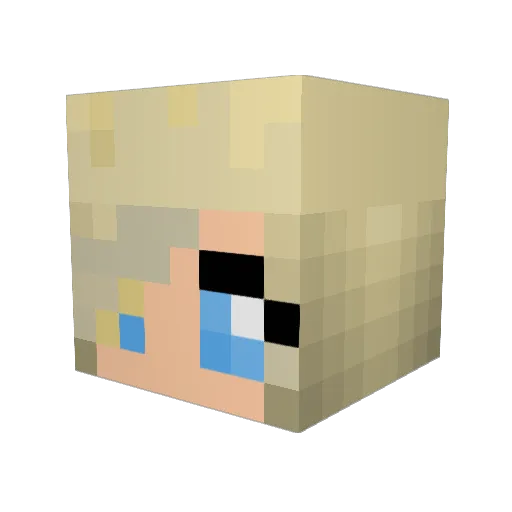 MimiSue Minecraft avatar head, 3D render