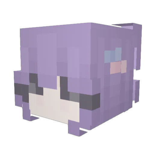 MimiXiong Minecraft avatar head, 3D render