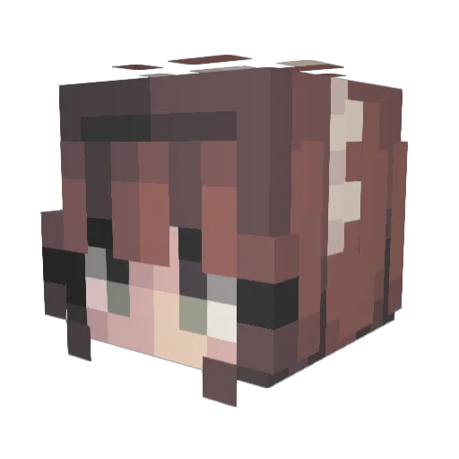 Mimi_18 Minecraft avatar head, 3D render