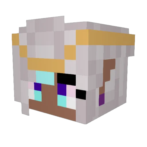 Mimi_Hagino Minecraft avatar head, 3D render