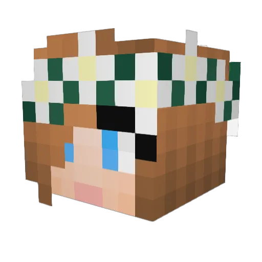 Mimi_estelle Minecraft avatar head, 3D render