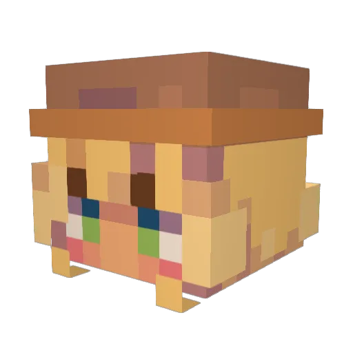 Mimi_lala Minecraft avatar head, 3D render