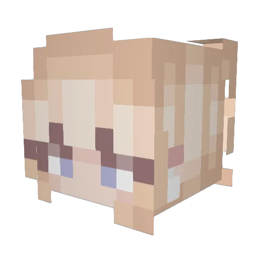 Mimi_o Minecraft avatar head, 3D render