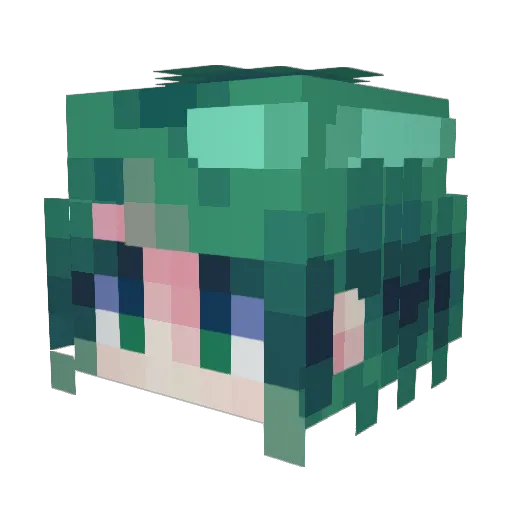 MimicMango Minecraft avatar head, 3D render