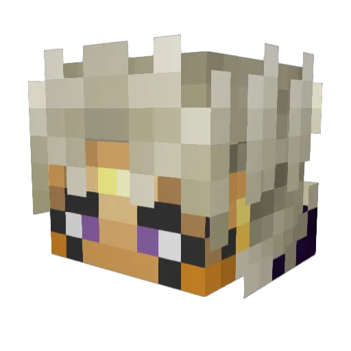 Mimic_King Minecraft avatar head, 3D render