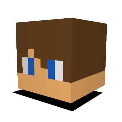 Mimidou08_ytb Minecraft avatar head, 3D render