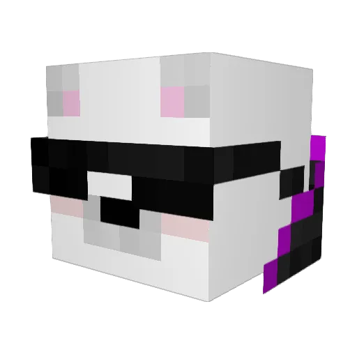 Mimieru Minecraft avatar head, 3D render